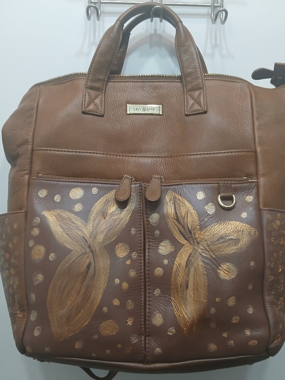 Lily Jade Hand Painted Travel Bag🤎